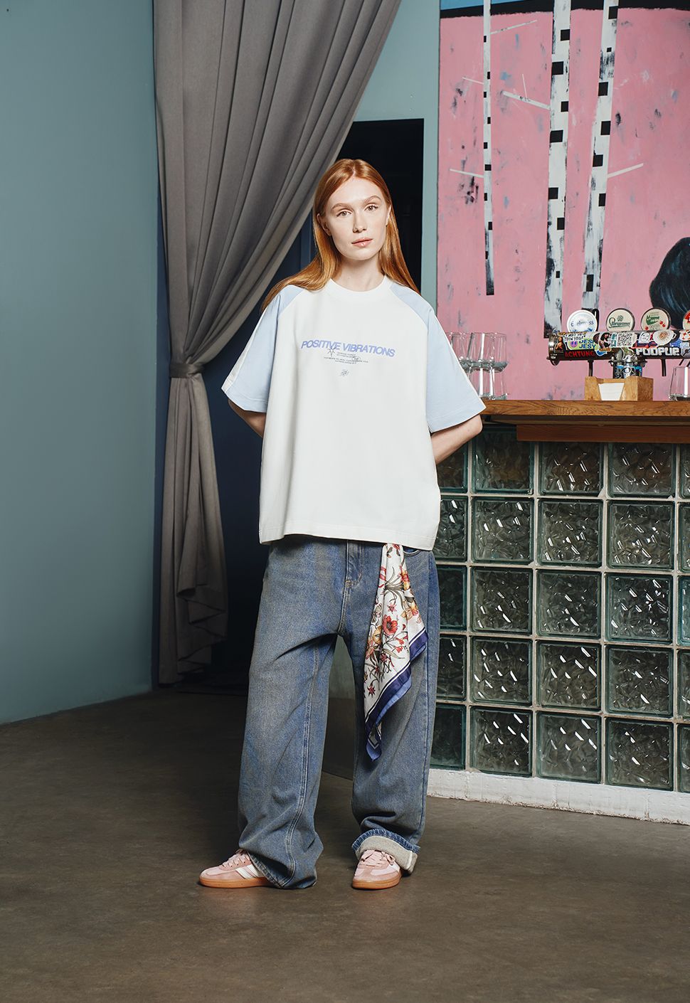 Футболка "Студия позитива" черничный пломбир