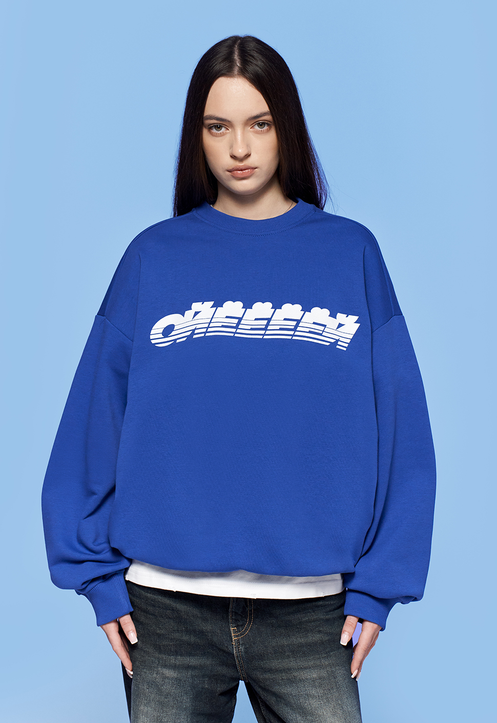 Свитшот "Ойёёёй" синий