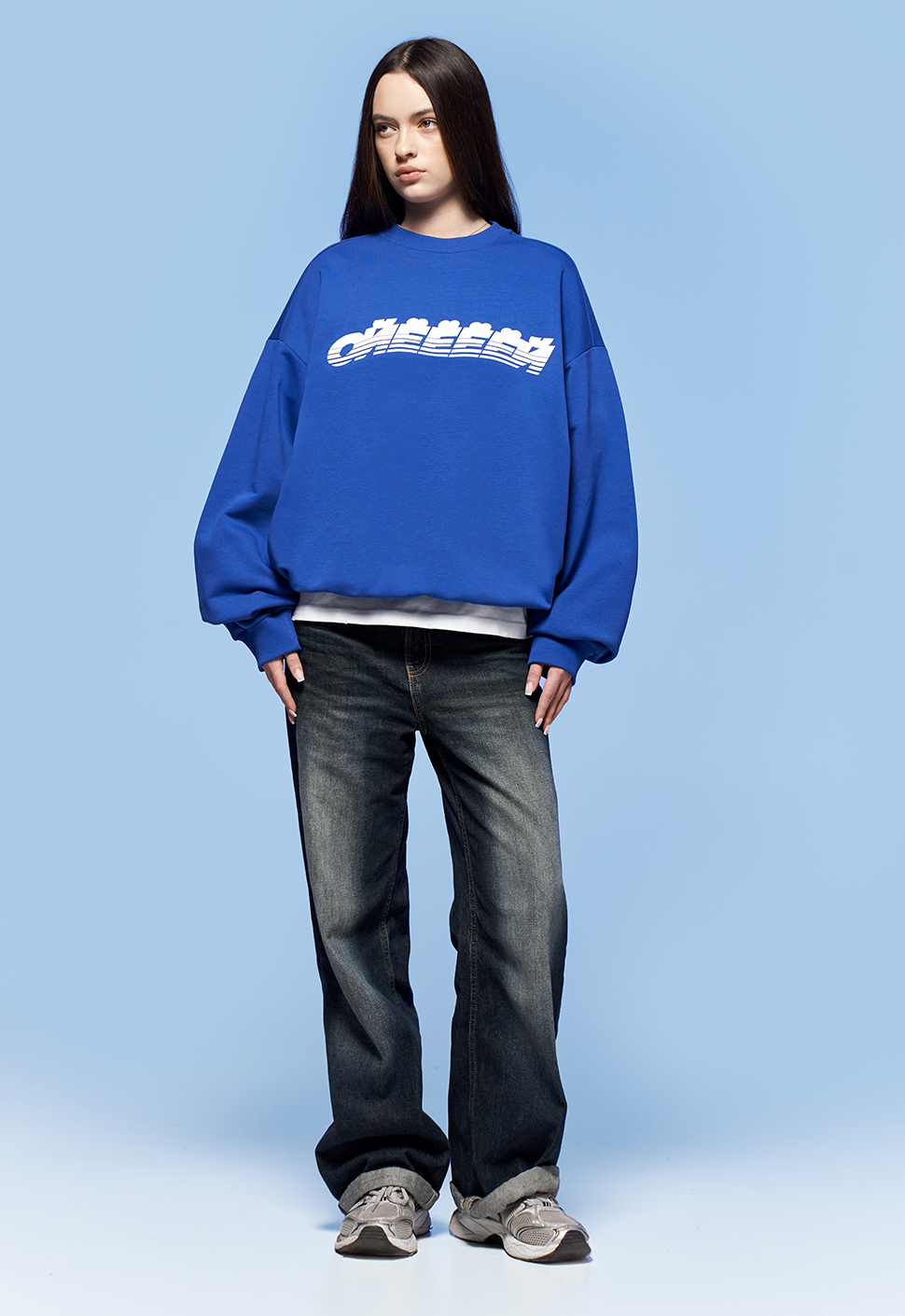 Свитшот "Ойёёёй" синий