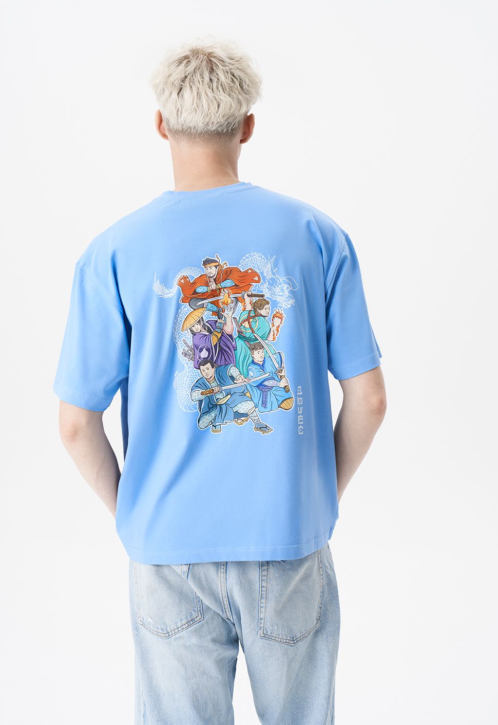Футболка "Самураи" голубой
