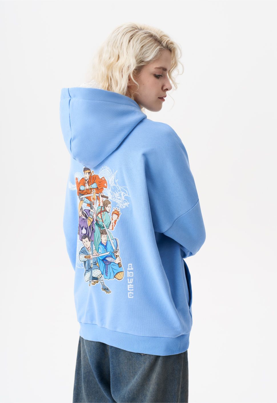 Худи "Самураи" голубой