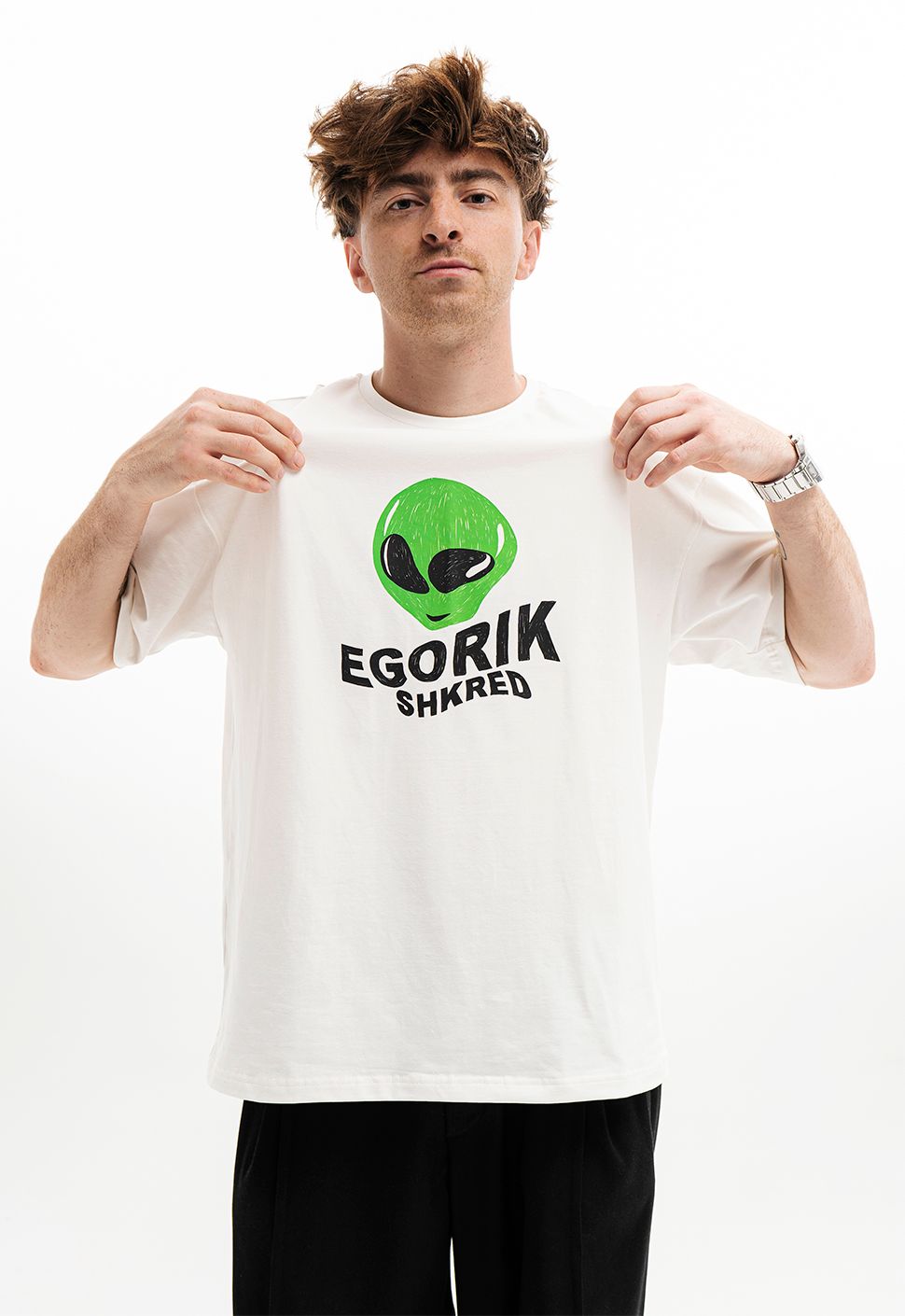 Футболка молочная "Alien"