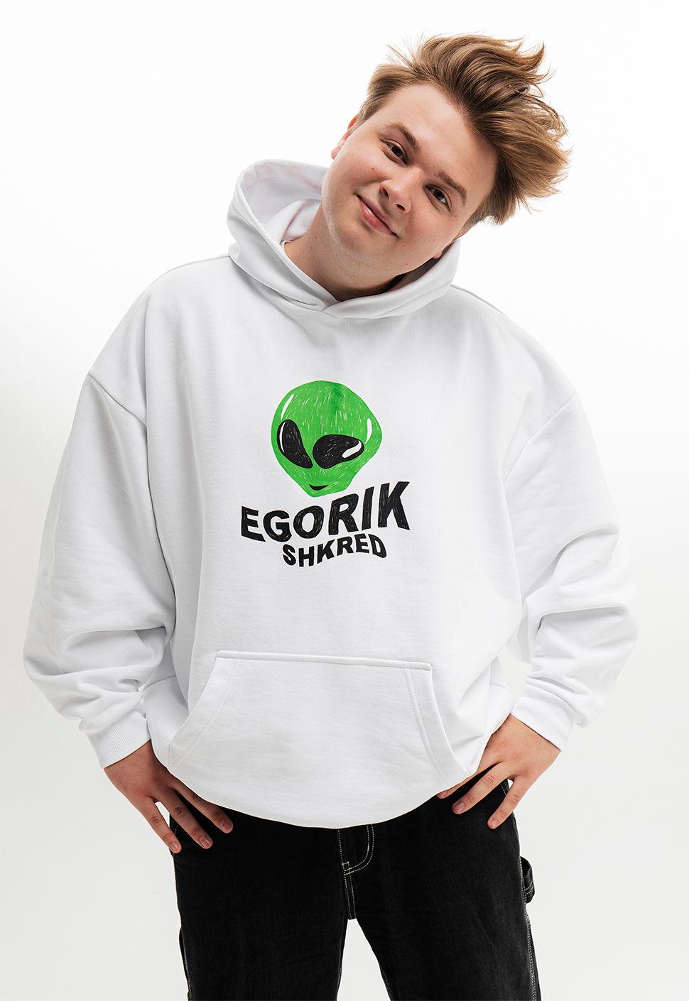 Худи молочный "Alien"