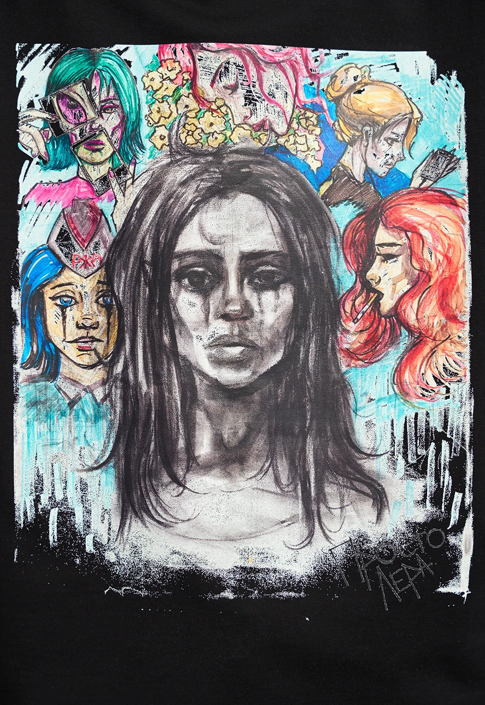 Футболка "Рисунок" чёрная