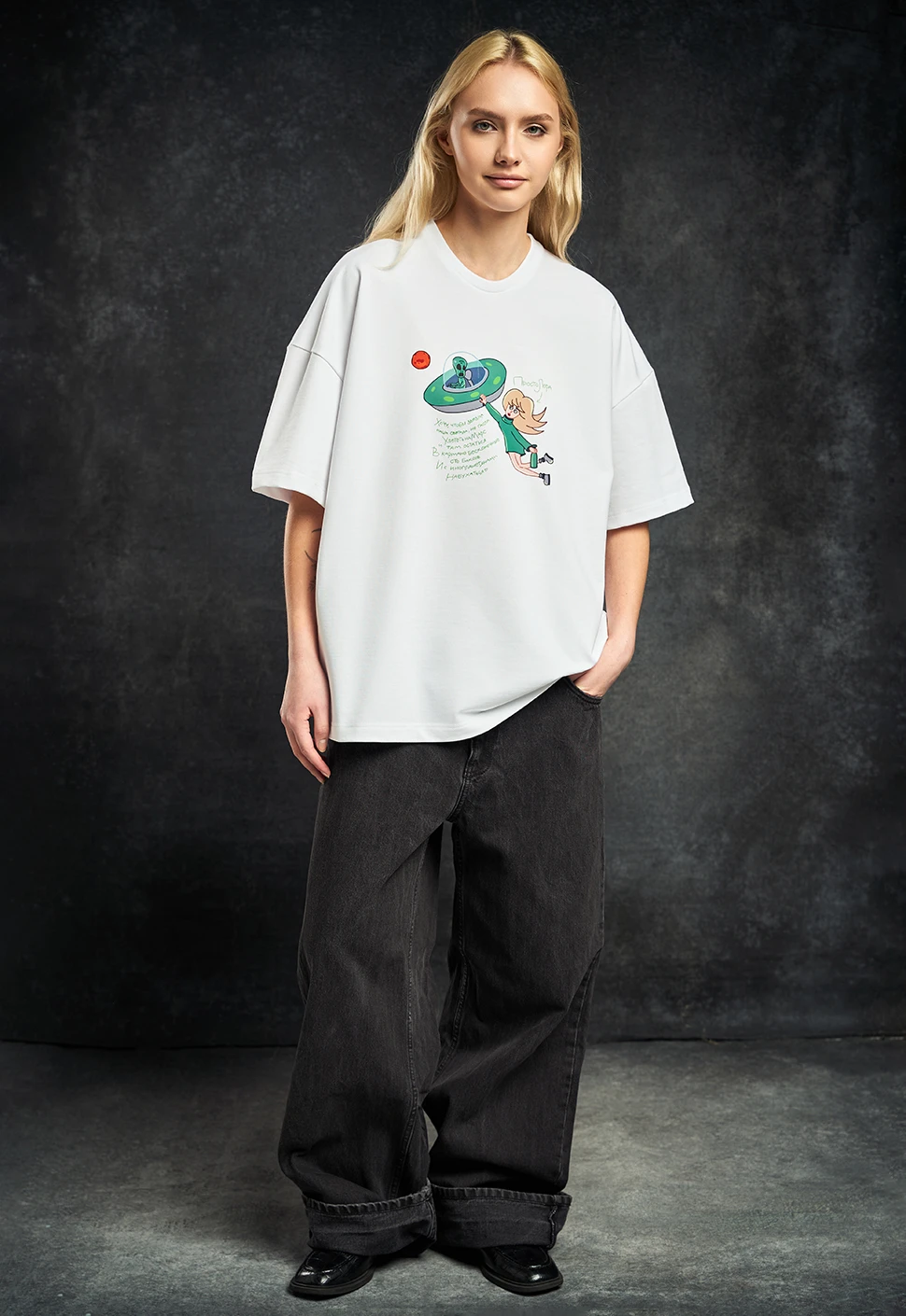 Футболка "Инопланетяне" белая