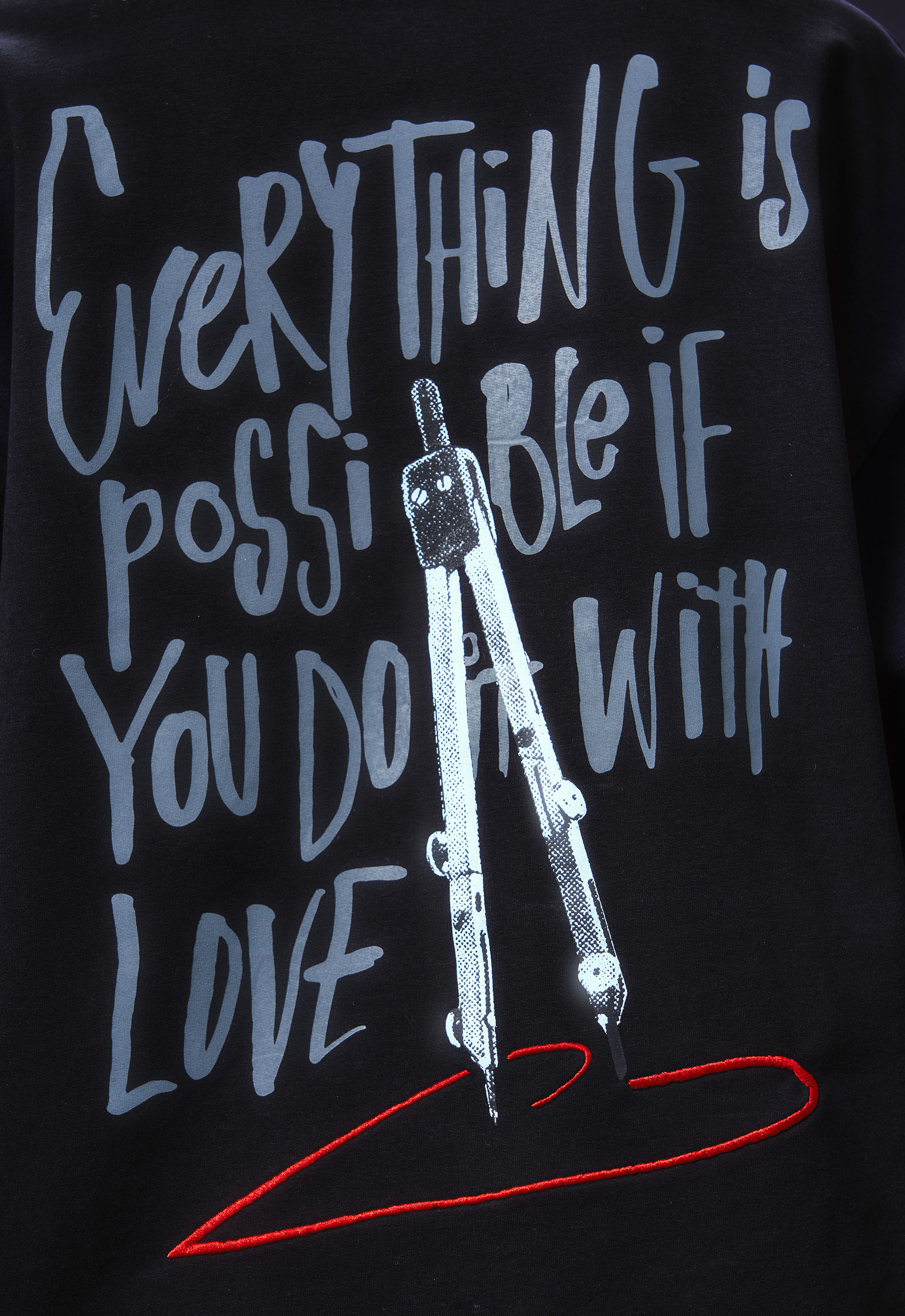 Лонгслив-поло "Everything" черный