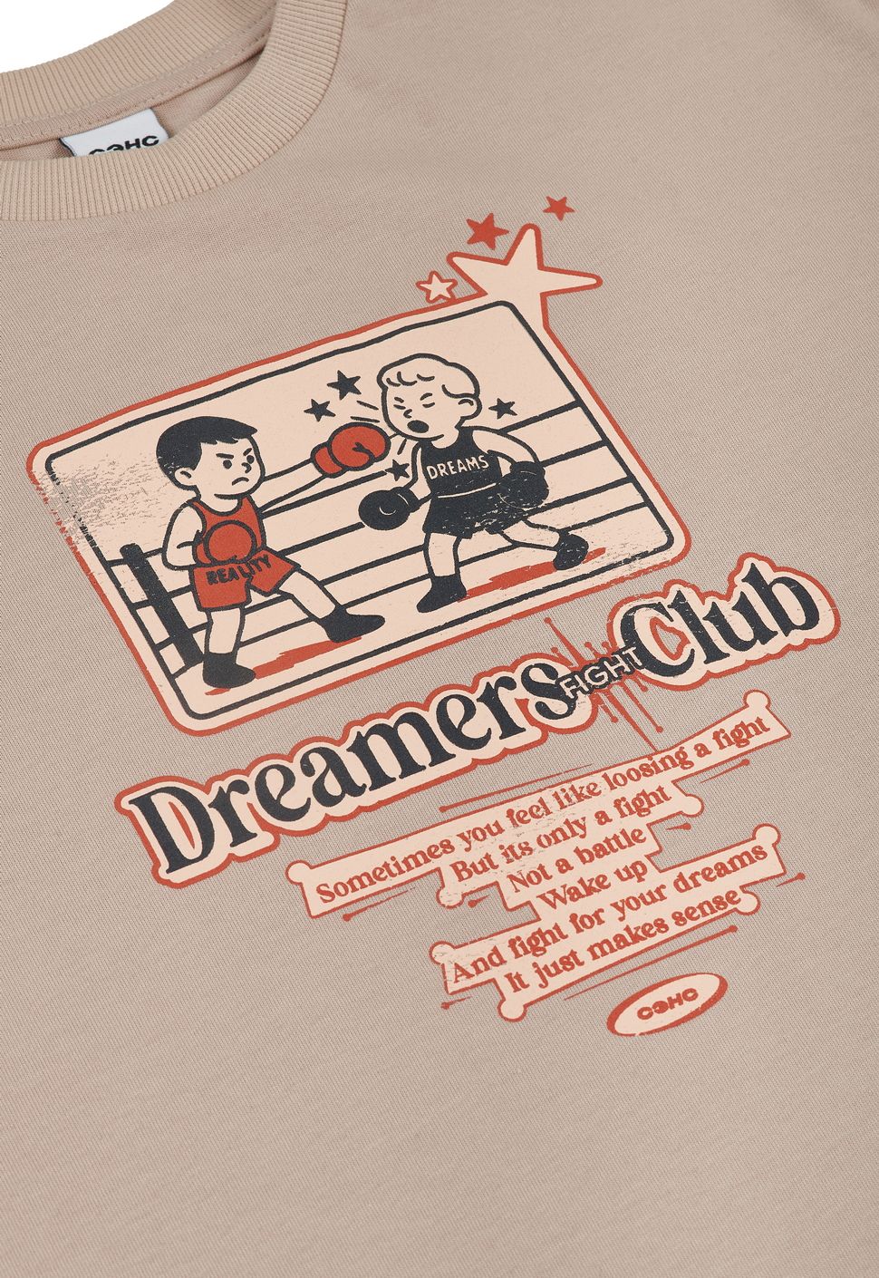 Лонгслив "Dreamers club" бежевый