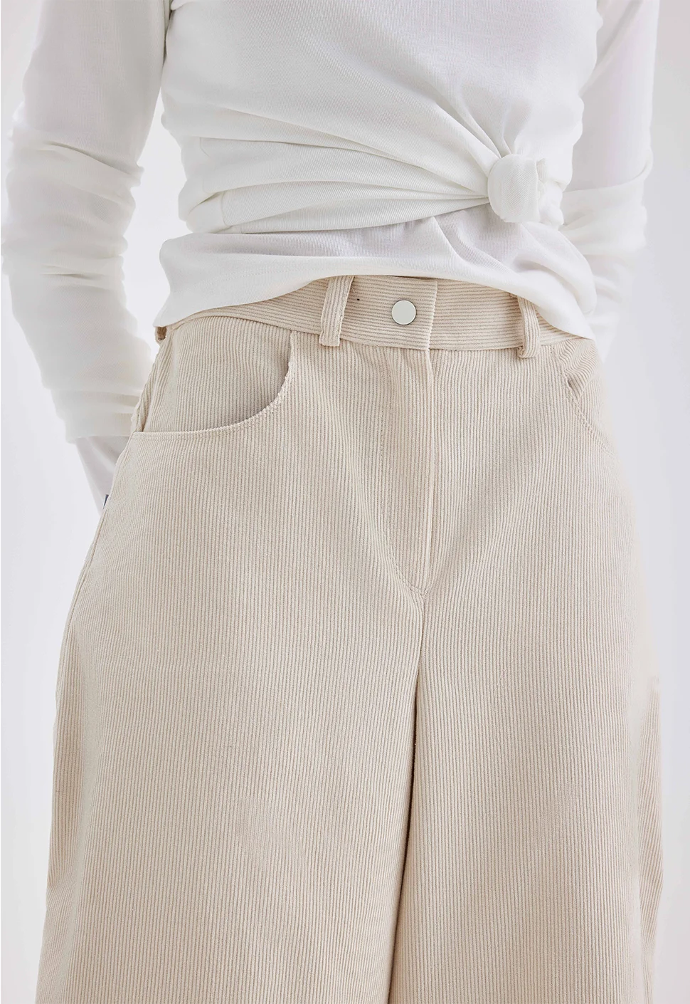 Брюки "Sunrise" молочный вельвет