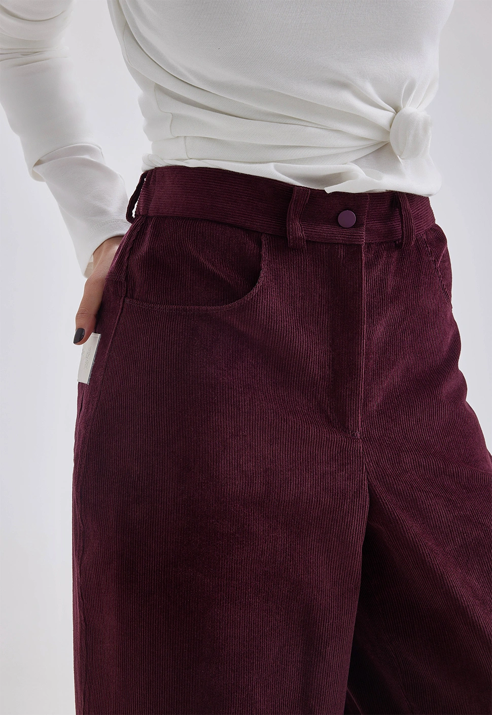 Брюки "Sunset" бордовый вельвет