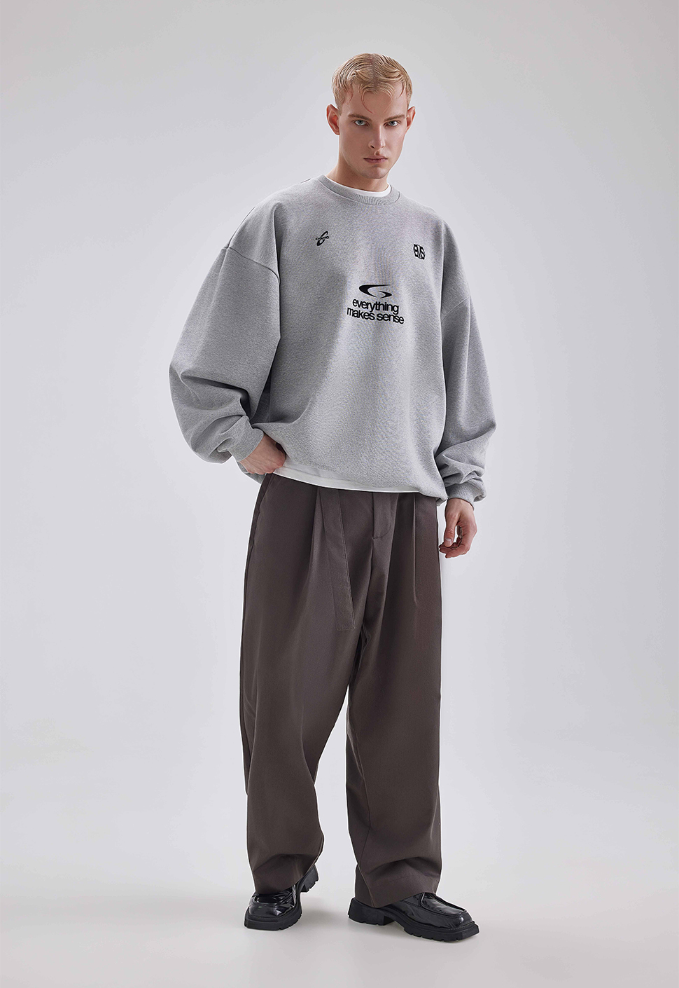 Свитшот "EMS" Серый меланж