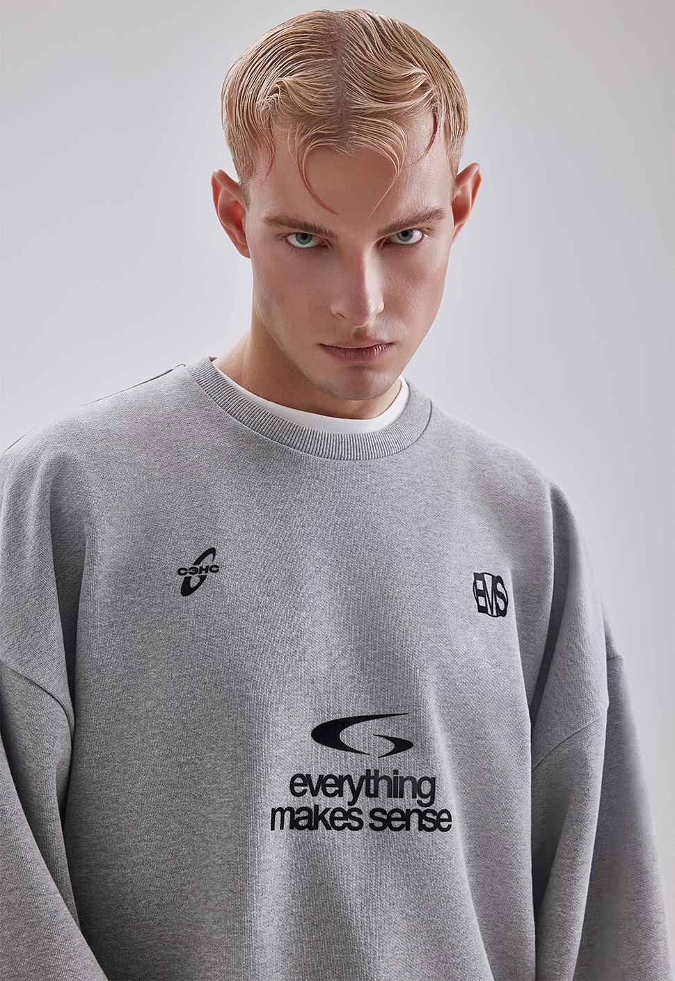 Свитшот "EMS" Серый меланж
