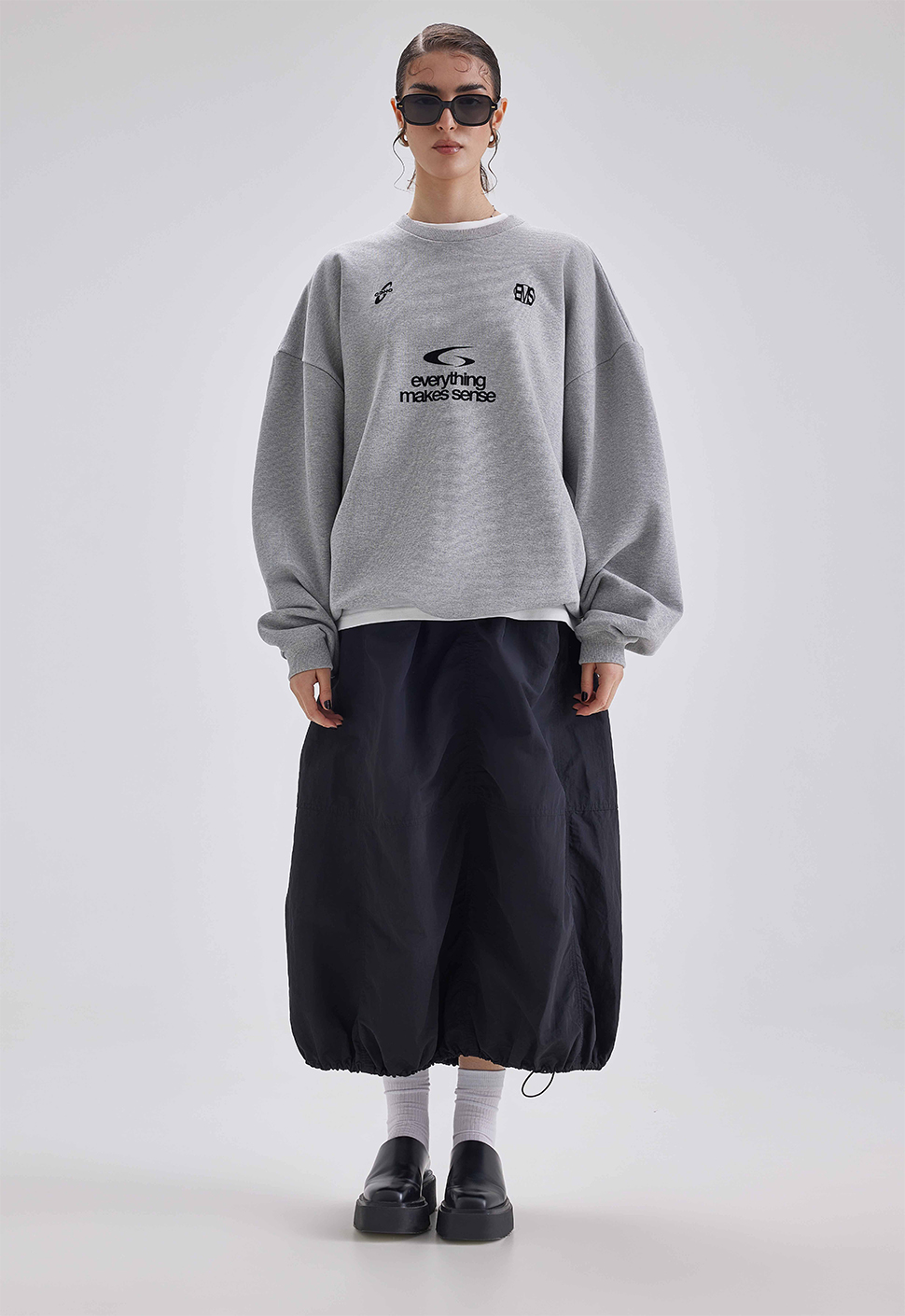 Свитшот "EMS" Серый меланж