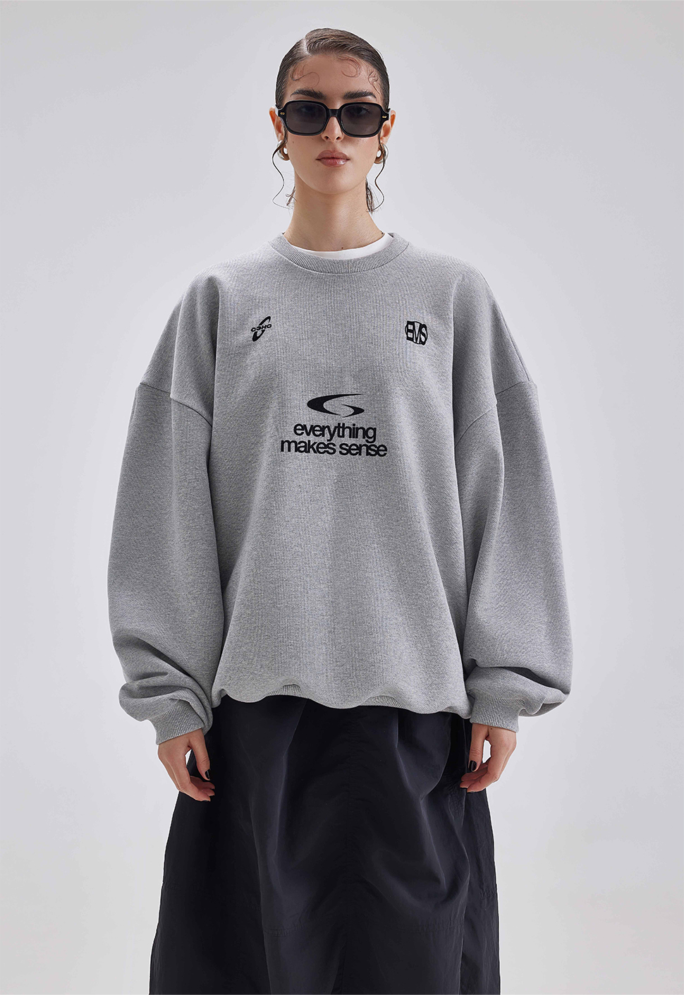 Свитшот "EMS" Серый меланж