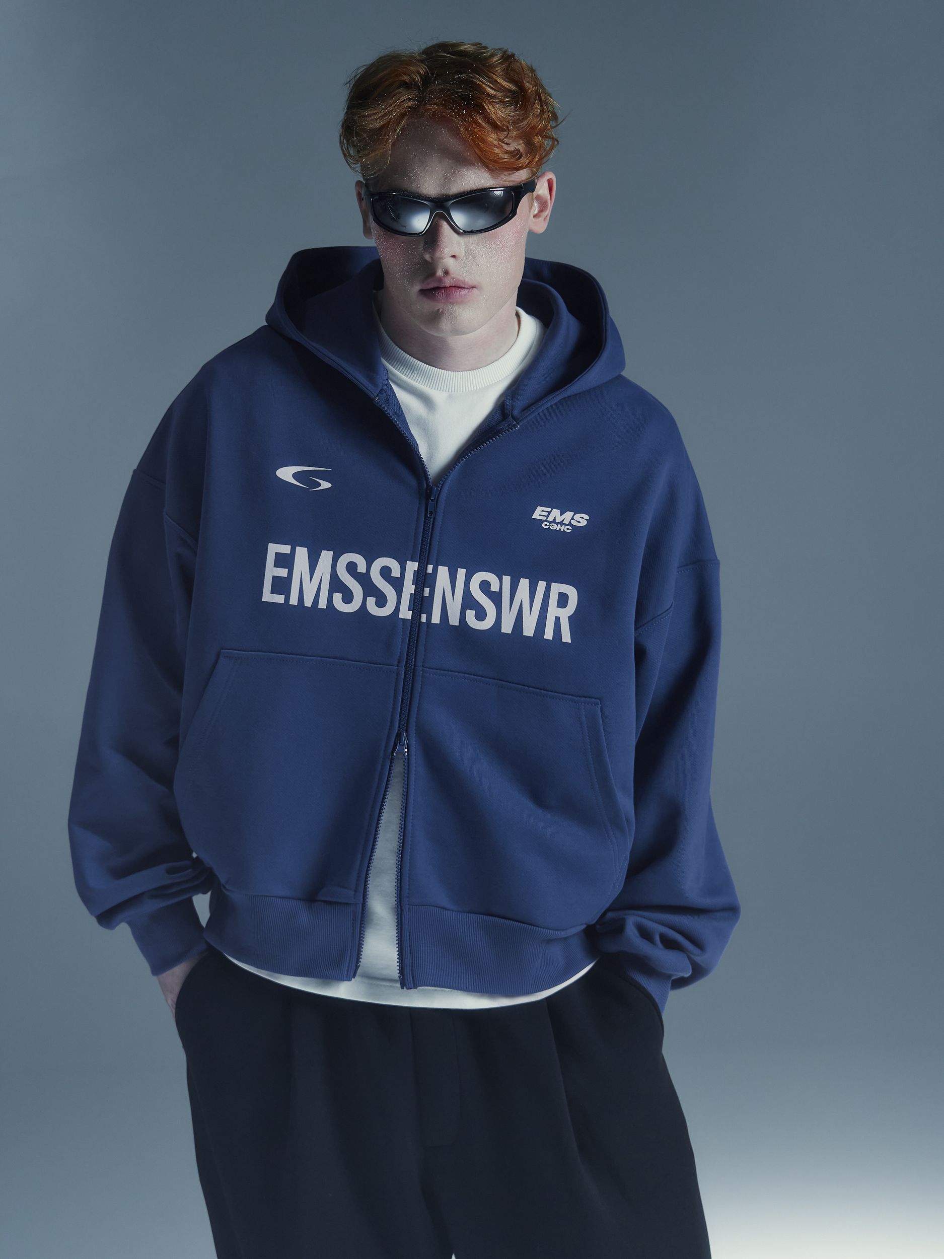 Зип-худи "EMS" Cиний