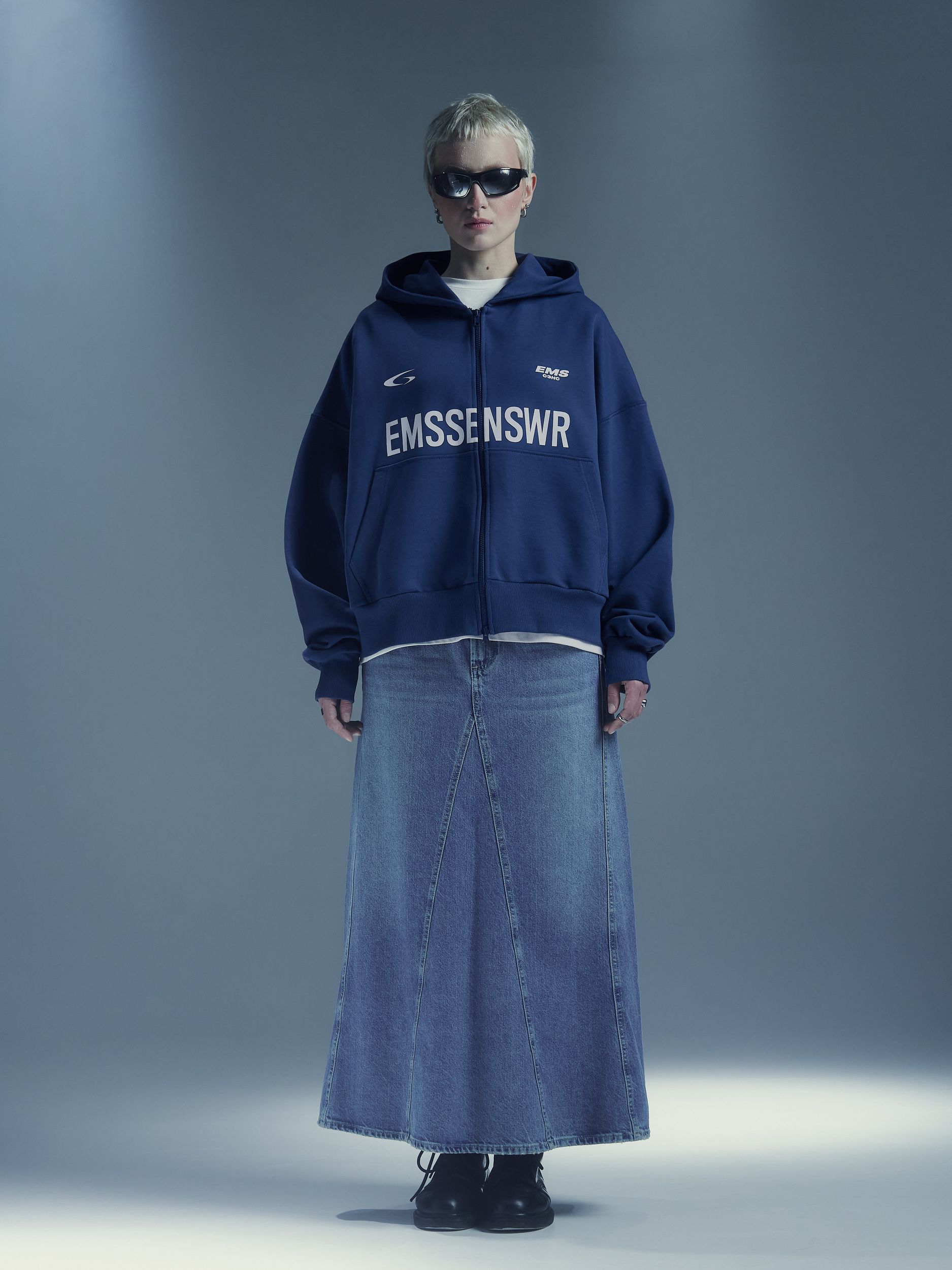 Зип-худи "EMS" Cиний