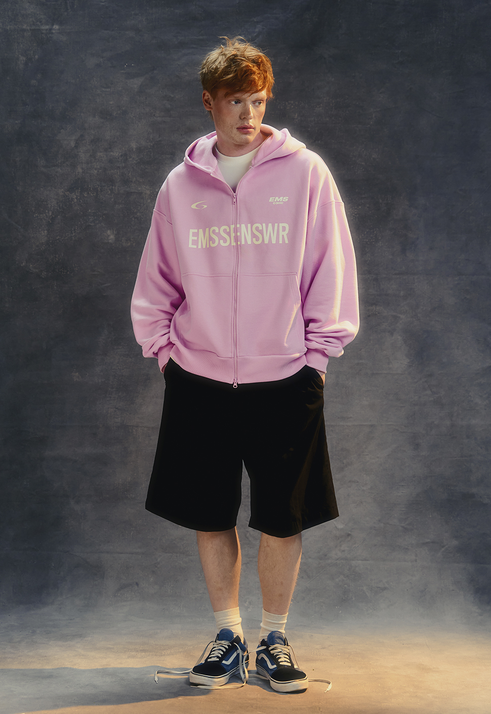Зип-худи "EMS" розовый