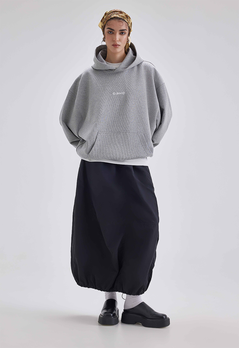 Худи "Oversize" Серый меланж