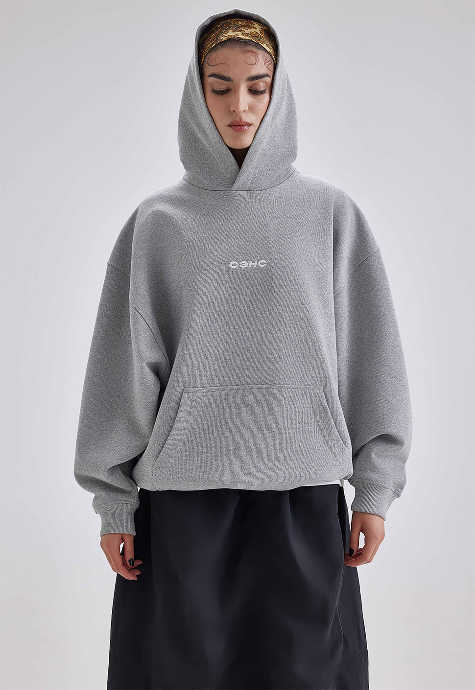 Худи "Oversize" Серый меланж