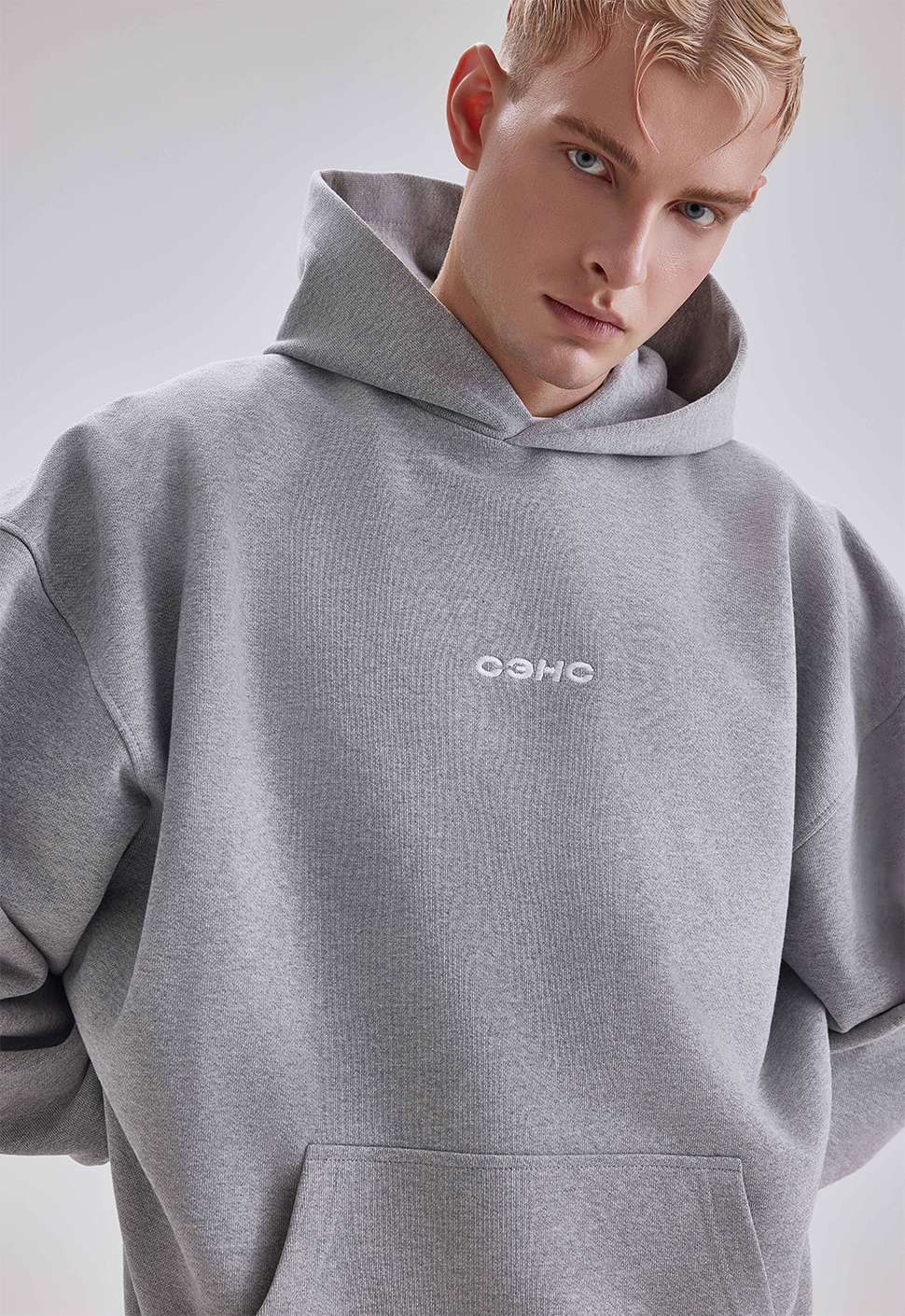 Худи "Oversize" Серый меланж