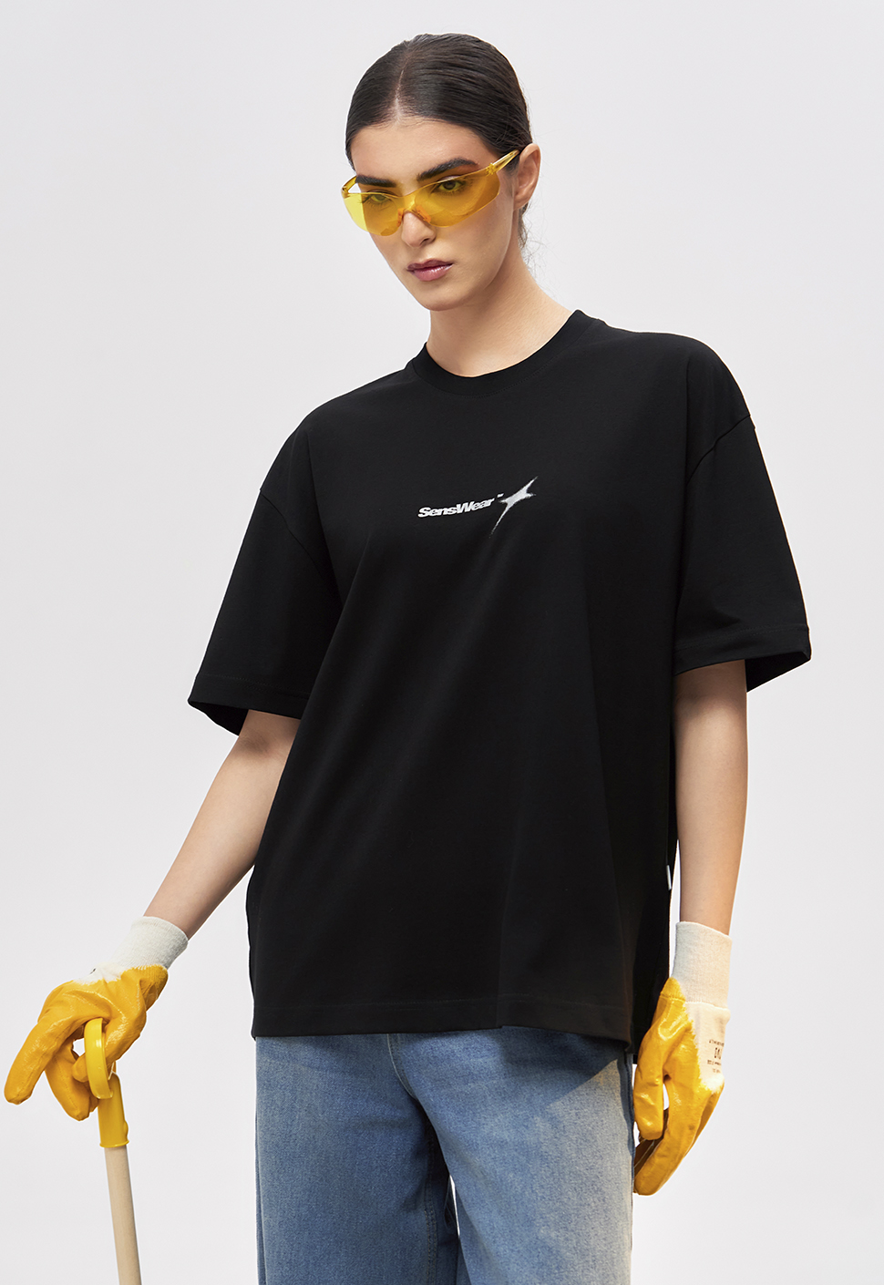 Футболка "Silver star" чёрная