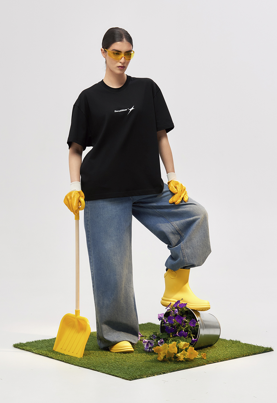 Футболка "Silver star" чёрная