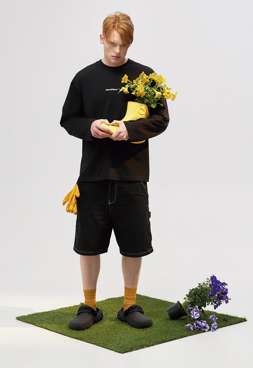 Лонгслив "Silver star" Чёрный