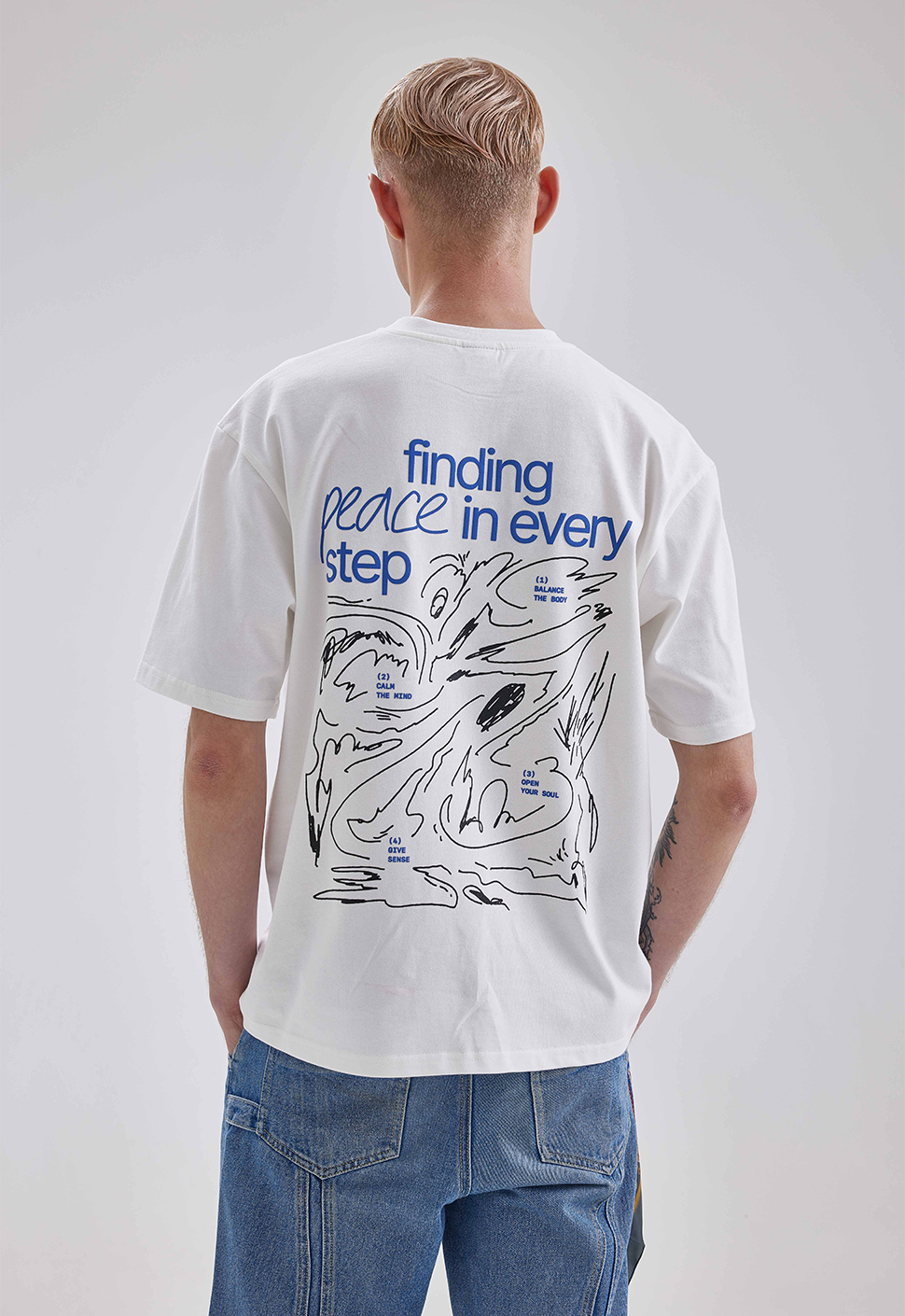 Футболка "Find peace" Молочная