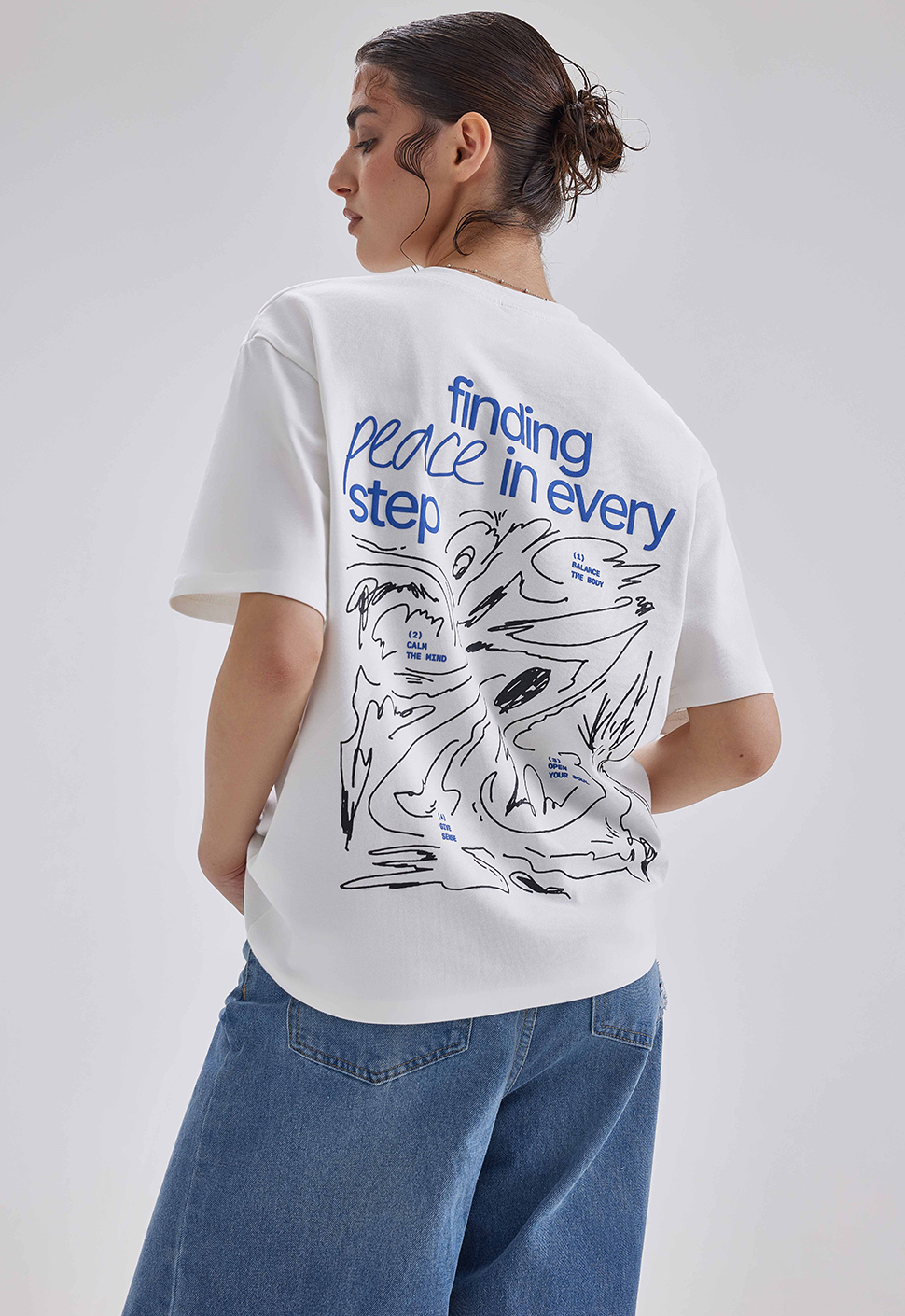 Футболка "Find peace" Молочная