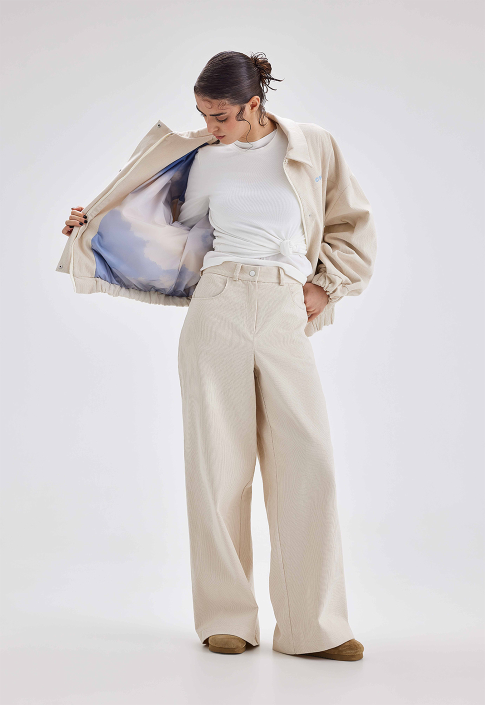 Куртка "Sunrise" молочный вельвет