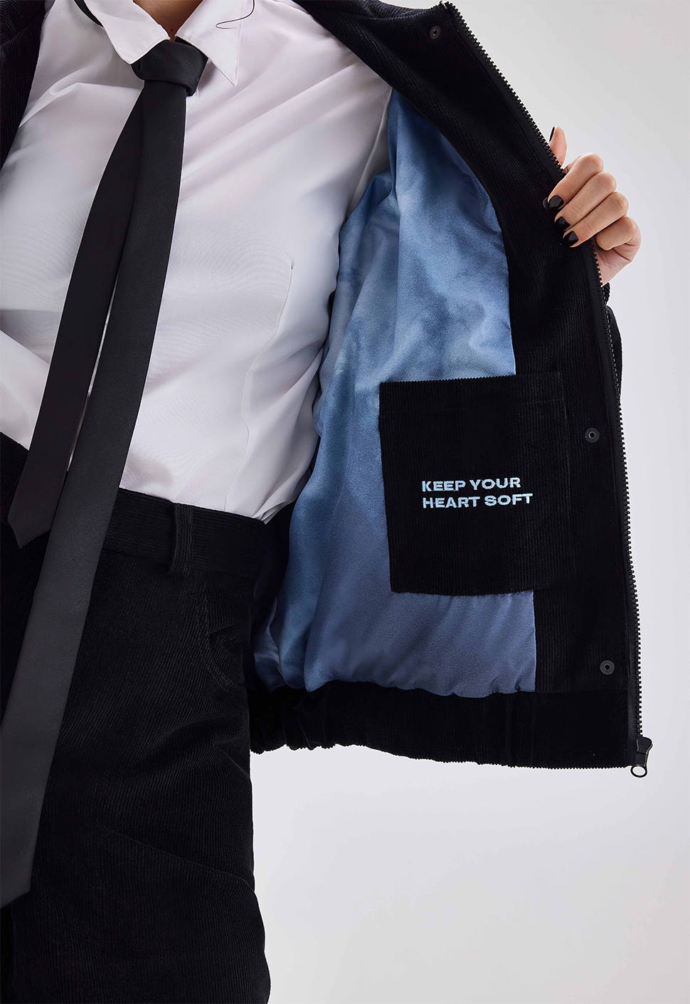 Куртка "Storm" черный вельвет