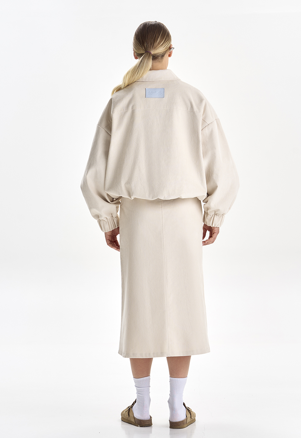 Юбка-миди "Sunrise" молочный вельвет