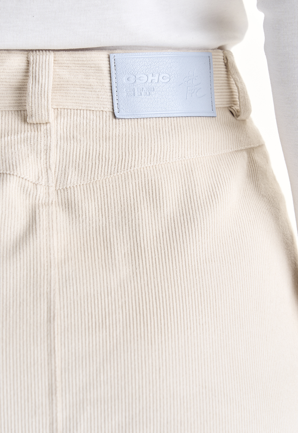 Юбка-миди "Sunrise" молочный вельвет