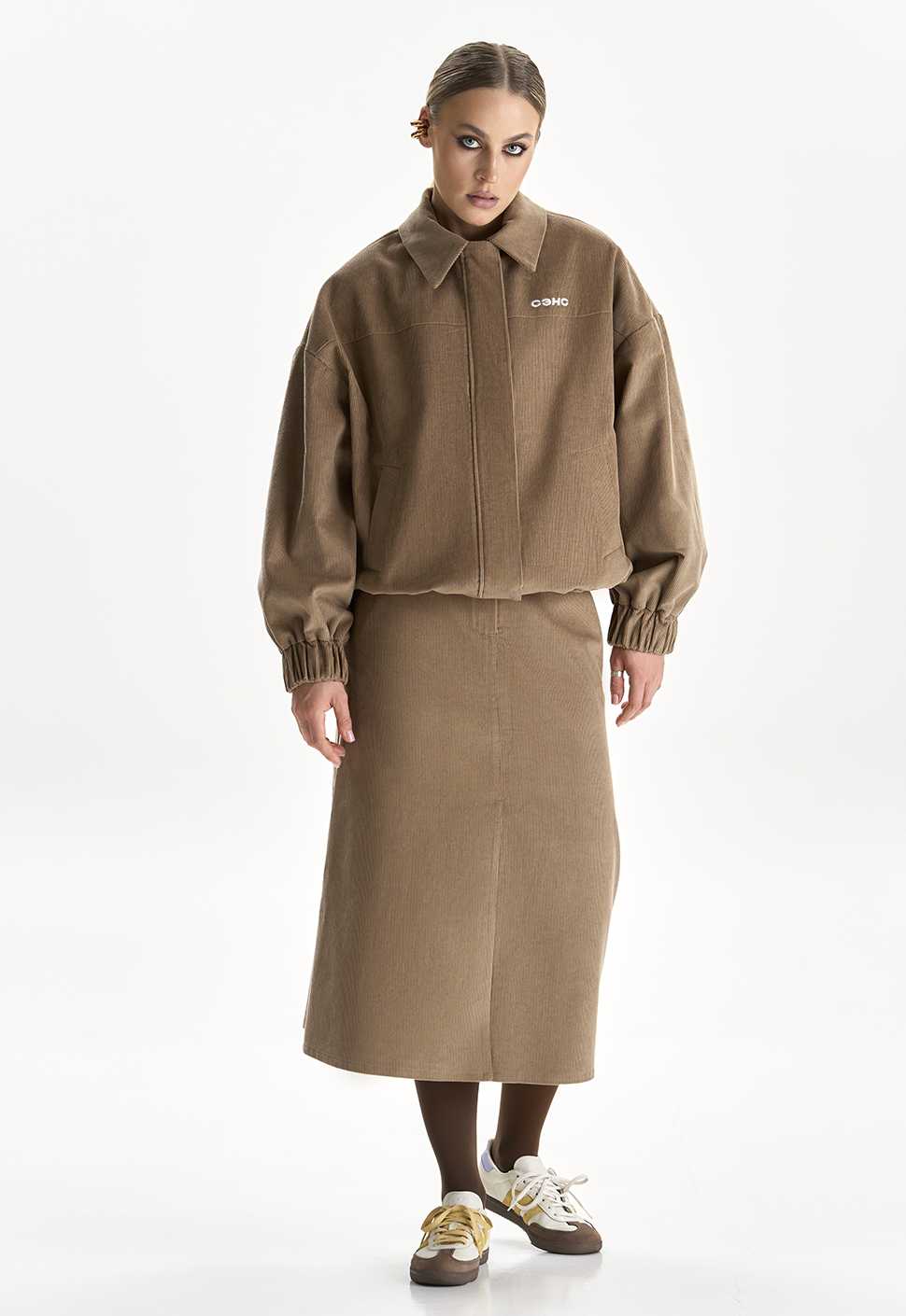 Юбка-миди "Sandstorm" бежевый вельвет