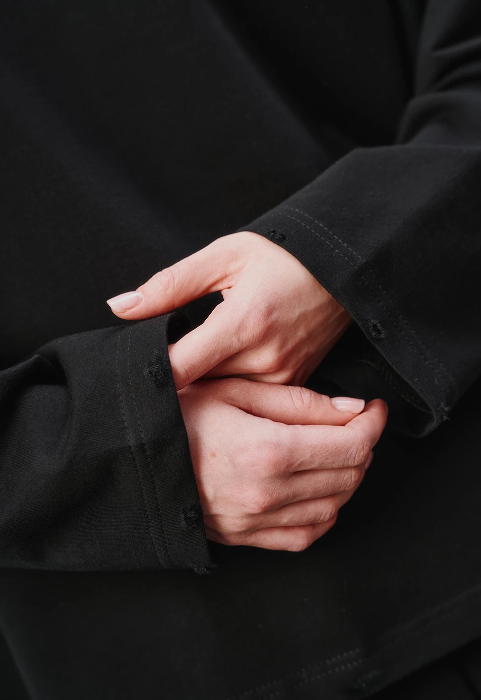 Лонгслив "Po*ui+Po*ui" чёрный