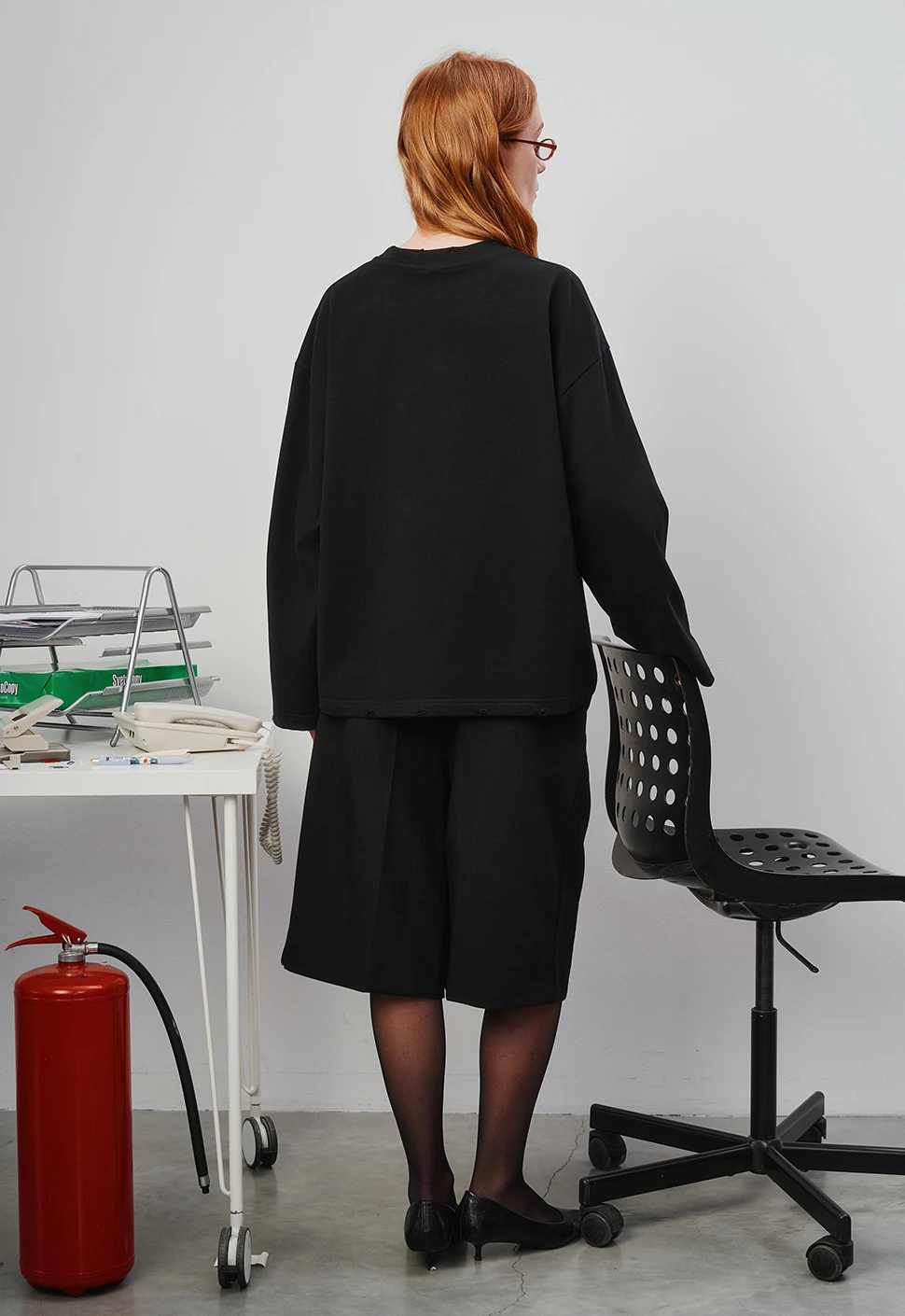 Лонгслив "Po*ui+Po*ui" чёрный