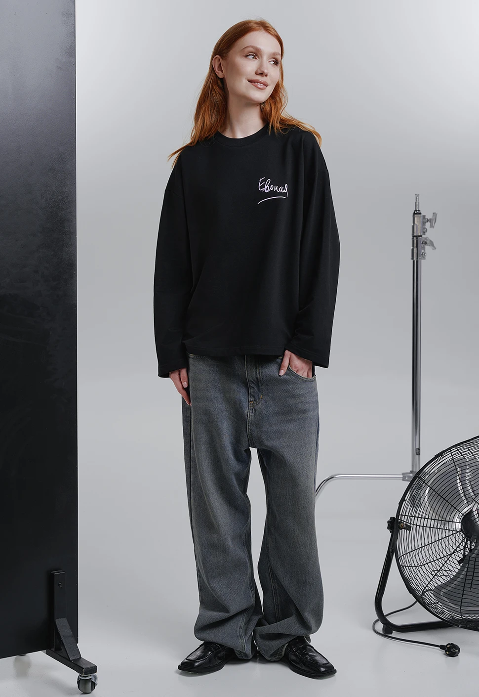 Лонгслив "Евоная" чёрный