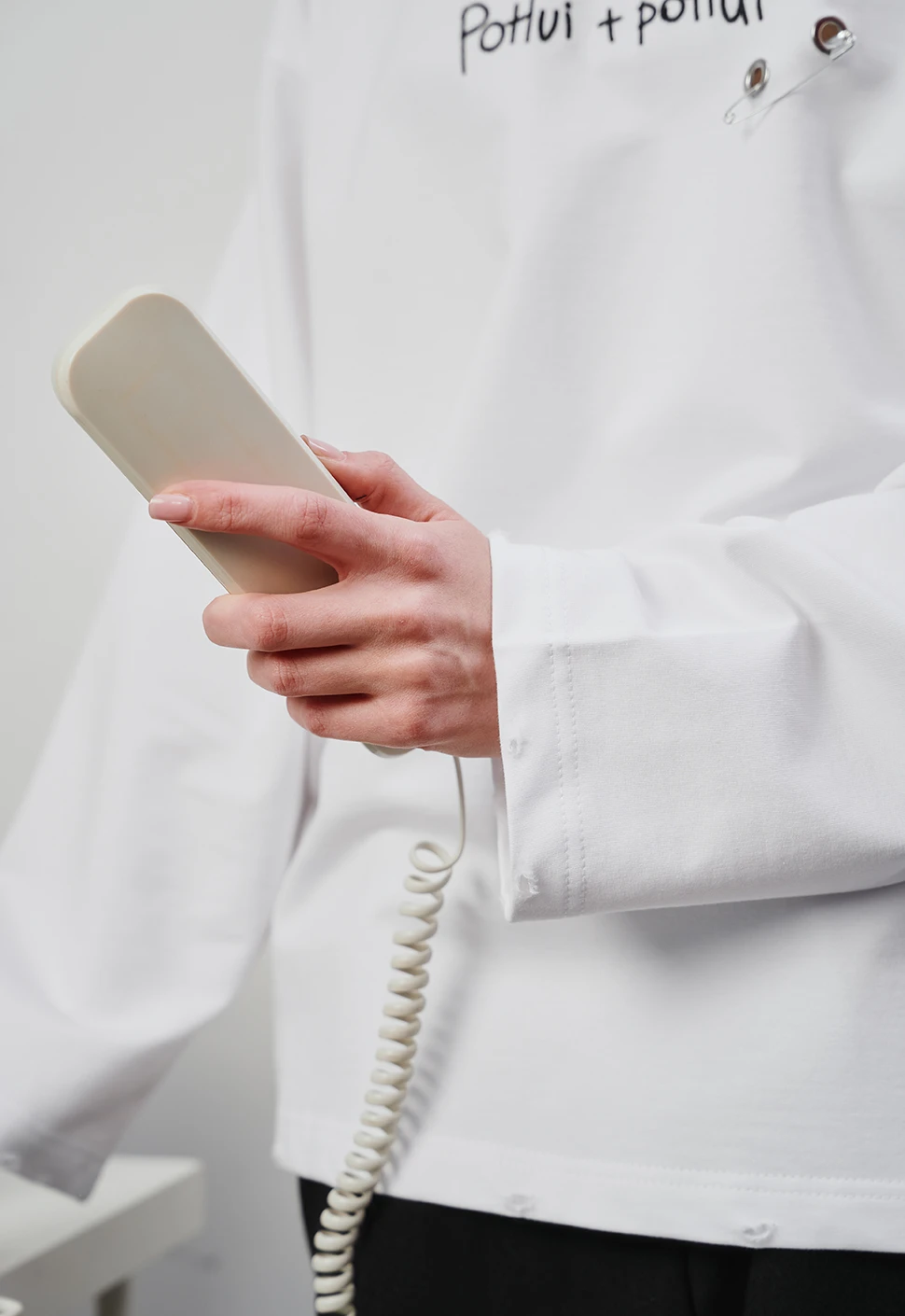 Лонгслив "Po*ui+Po*ui" белый