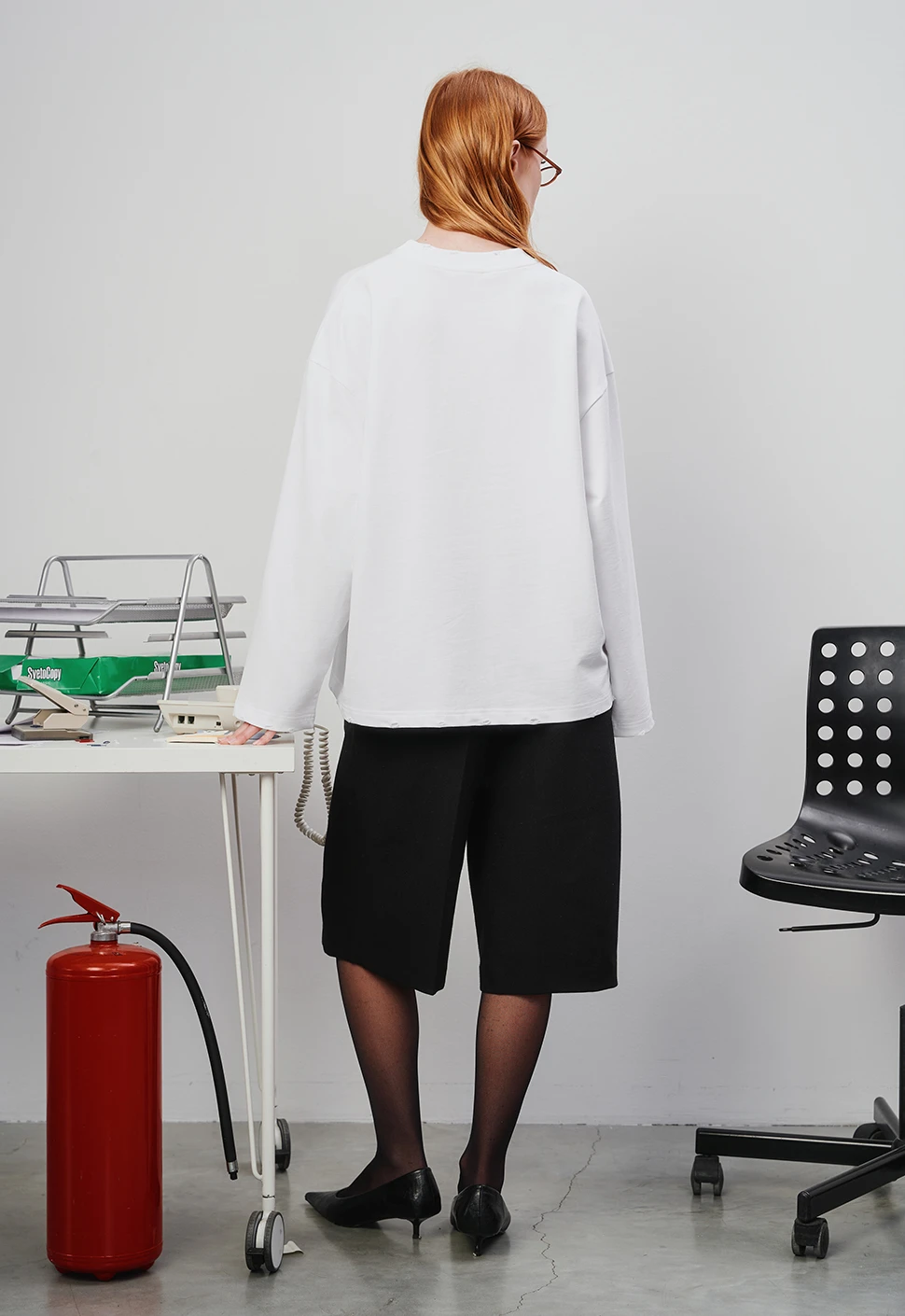 Лонгслив "Po*ui+Po*ui" белый