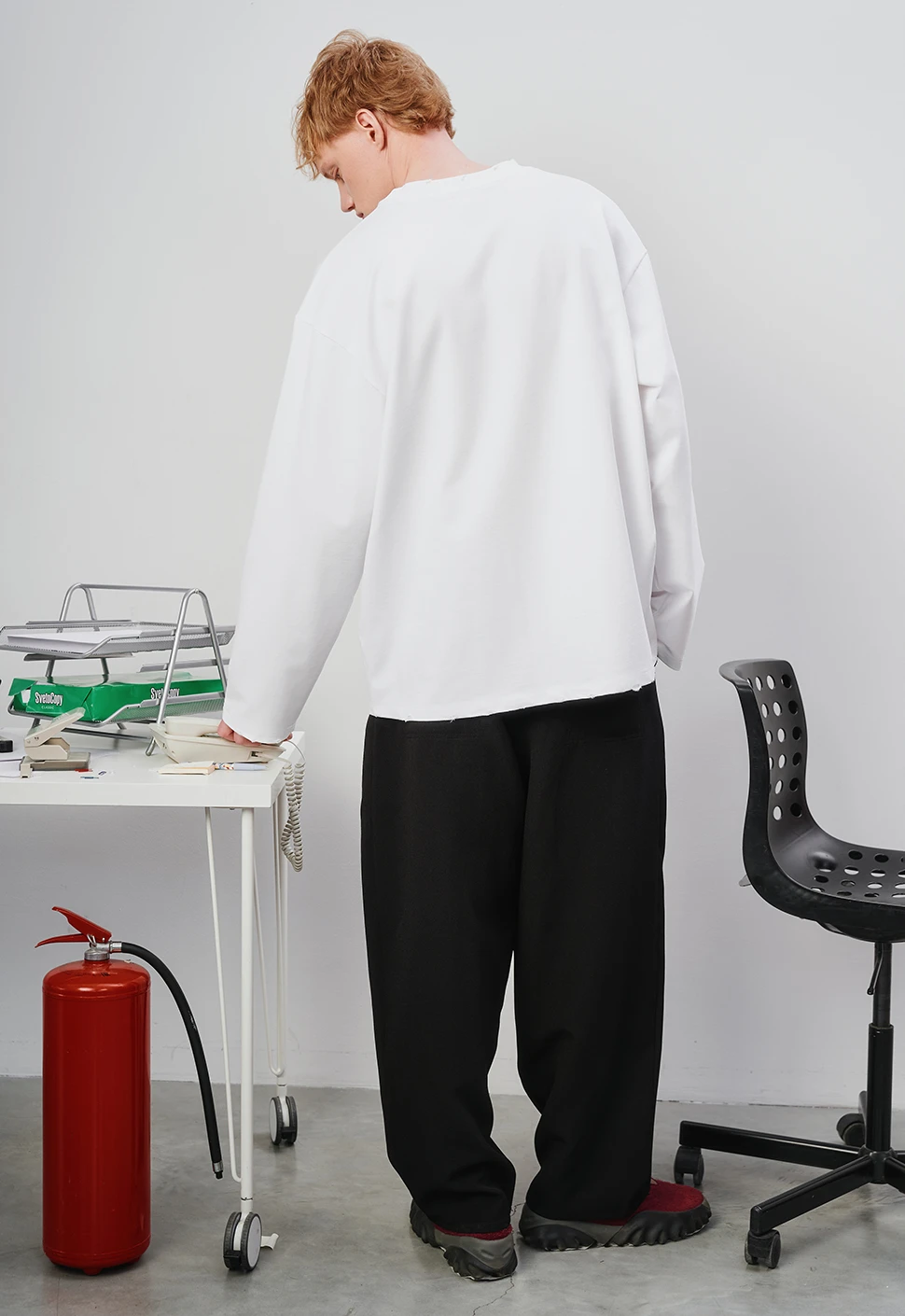 Лонгслив "Po*ui+Po*ui" белый