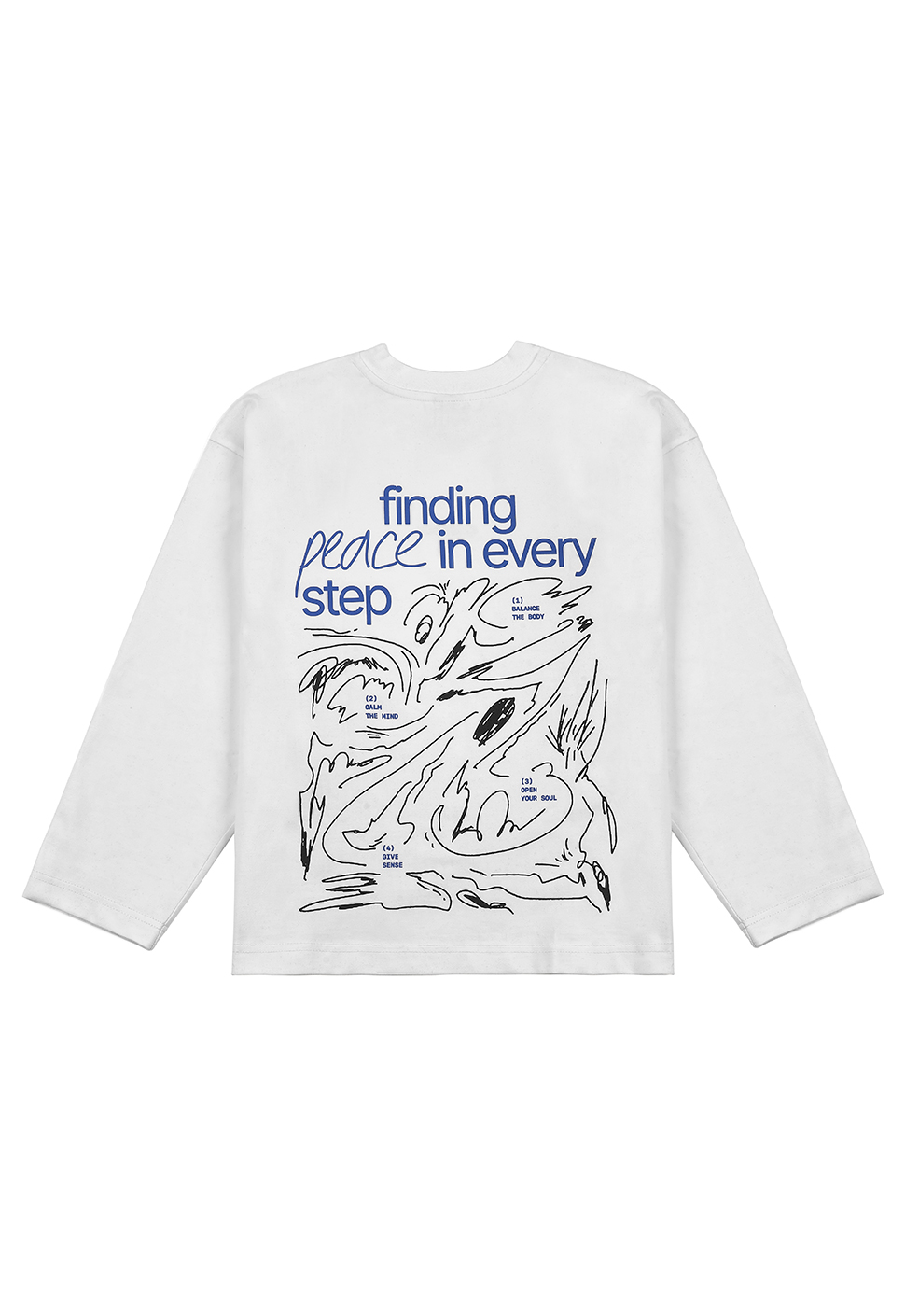 Лонгслив "Find peace" Молочный