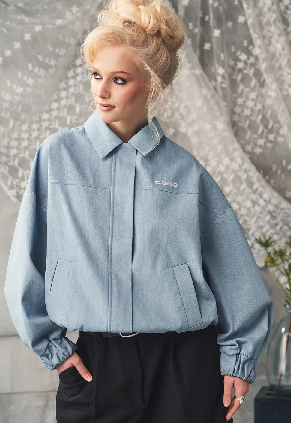 Куртка "Denim" небесно-голубая женская