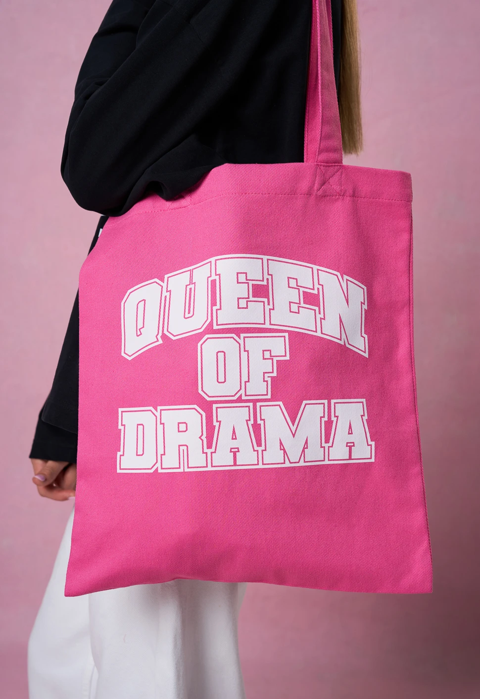 Шоппер "Queen of drama" розовый